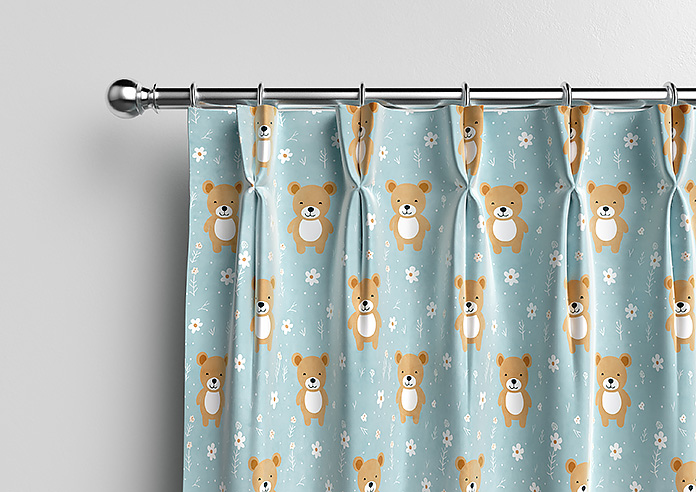 Teddy Trails, Baby Blue - Made to Measure Curtains - Image 10